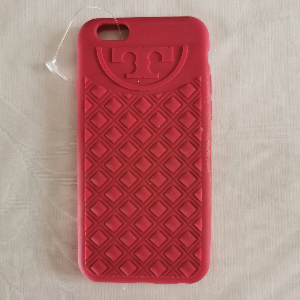 Tory Burch Red Silicone iPhone 6-6s Cell Phone Case